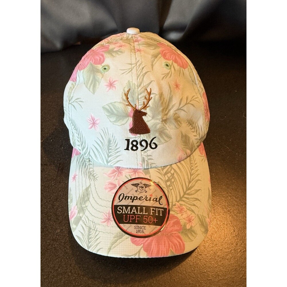 NWOT Imperial Ladiies Small Fit UPF 50+ Floral Adjustable Baseball Hat Golf cap